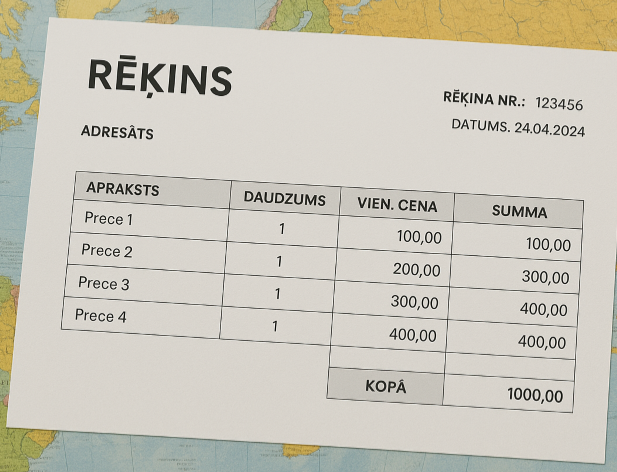 Ārvalstīs izsniegts rēķins kā attaisnojuma dokuments
